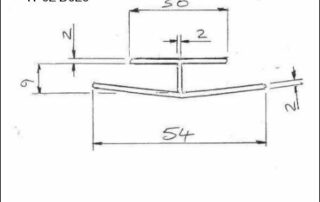 TP02 B020 Plastic H Extruded Section from TP Extrusions