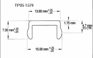 TP05 1574 Variant Extruded Plastic Channels from TP Extrusions