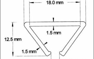TP05 1802 Variant Extruded Plastic Channels from TP Extrusions