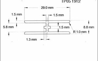 TP05 1912 Plastic H Extruded Section from TP Extrusions