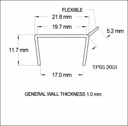 TP05 2051 for Office Furniture and Cabinet Making from TP Extrusions