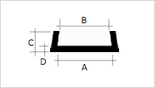 Stock Plastic Clip On Square Channels from TP Extrusions Stock Plastic Clip On Square Channels from TP Extrusions