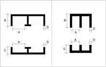 Plastic Double Sliding Track Extruded Plastic Channels from TP Extrusions
