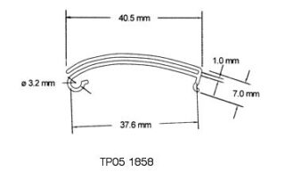 TP05 1858 Curved EPOS Label Holders from TP Extrusions