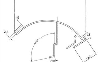 TP05 1526 Curved Open Label Holders fromTP Extrusions