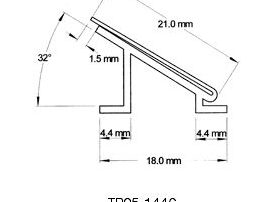 TP05 1446 Flat EPOS Label Holders from TP Extrusions