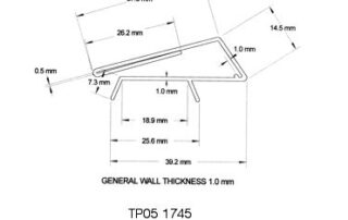 TP05 1745 Flat EPOS Label Holders from TP Extrusions