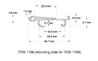 TP05 1768 - 2 Part EPOS Label Holders from TP Extrusions