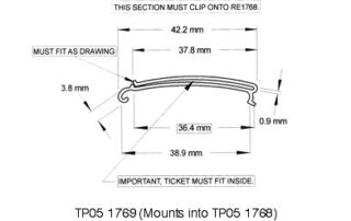 TP05 1769 - 2 Part EPOS Label Holders from TP Extrusions