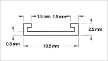 Label Holders / Ticket Strips - Flat and Open from TP Extrusions