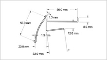 Label Holders / Ticket Strips - Curved and Open from TP Extrusions
