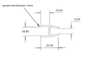 TP08-2182 Plastic H Extruded Section from TP Extrusions